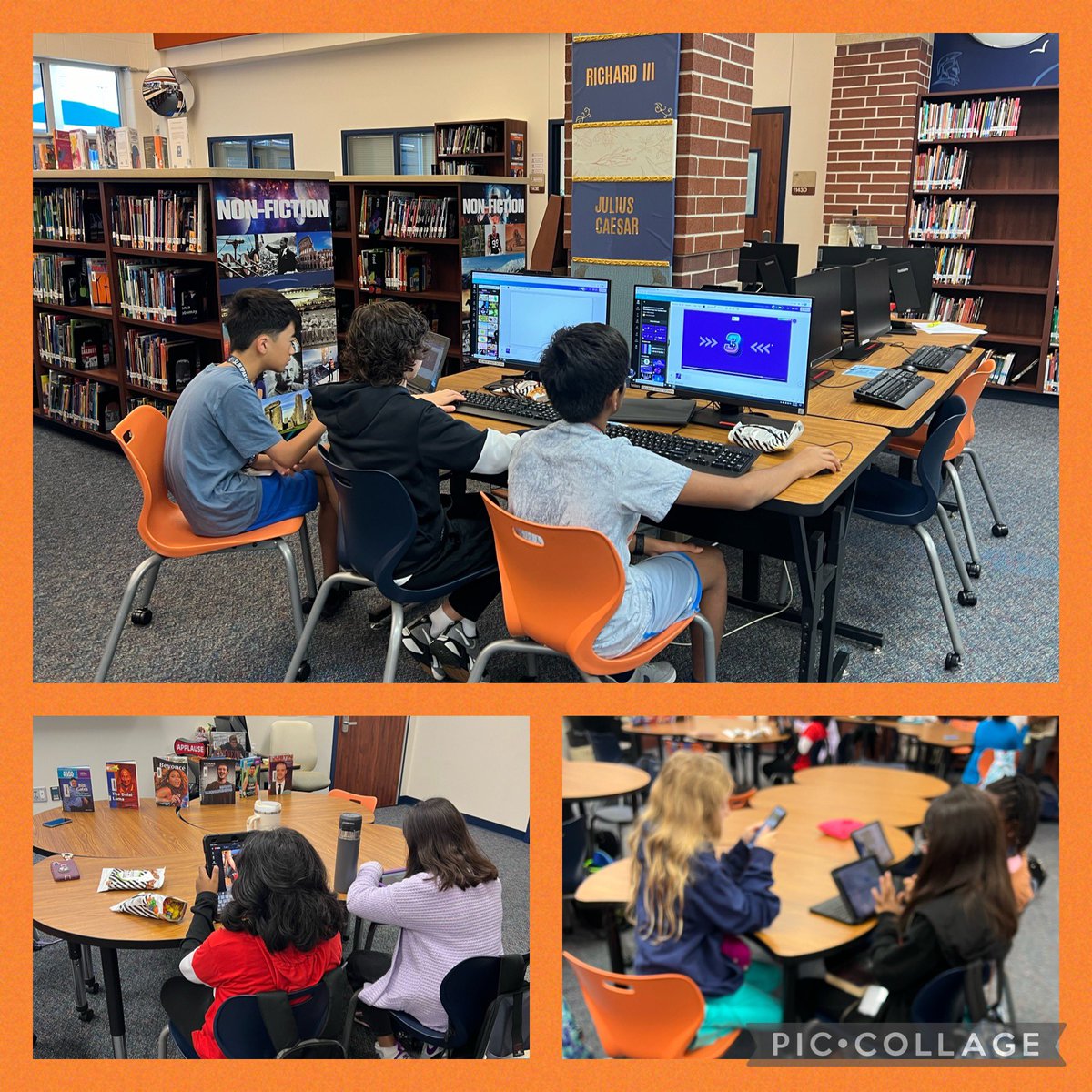 Enjoying some popcorn & Working on book trailers at our book club this am! Can’t wait to see the end results! @SLJHLibrary @missc7th @ShaniBMatheson @MrsMarshall7117 @spartan_speak @katy_libraries #7ljhpride