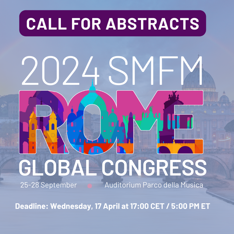 You only have 2 weeks left to submit your #SMFMGlobalCongress abstracts! Act now so you do not miss the deadline. abstractscorecard.com/cfp/submit/log…