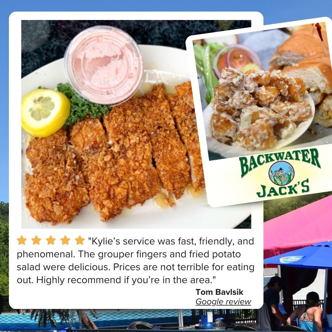 We come highly recommended!🥰
Come by soon & give us the chance to show you why. We're currently open every Thursday-Sunday at 11 am. 
BackwaterJacks.com

#LakesideDining #RestaurantReview #LakeOfTheOzarks