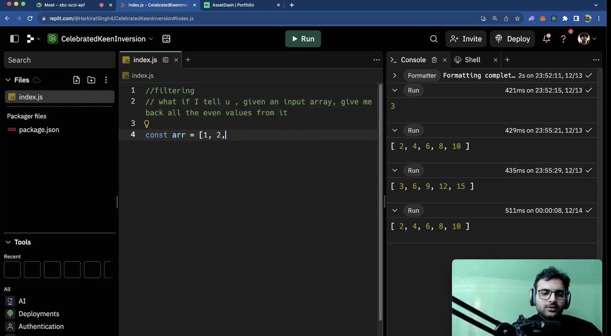 yasir_juned's tweet image. Day 18 of #100daycode
-> Completed the Week 2 of @kirat_tw sir cohort
-> Setup my Git & Github account
-> Learned some arrow function and map function