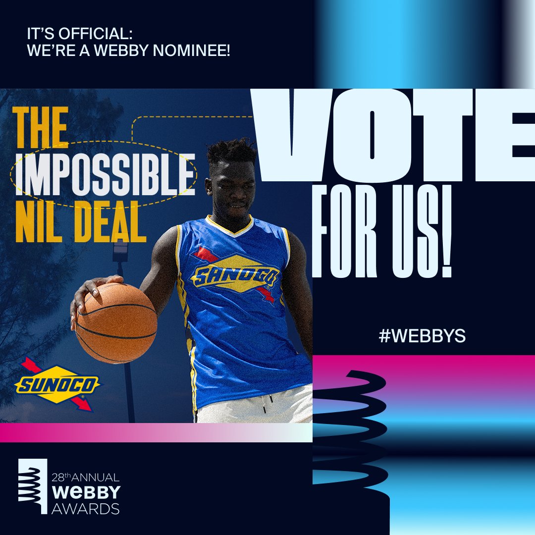 What does Solve have in common with Taylor Swift and Timothée Chalamet? We’re all up for Webby Awards!  🤘🏆

We’re thrilled to be nominated twice for “The Impossible NIL Deal” for Sunoco.

We’d love to have your vote: bit.ly/49gXegs