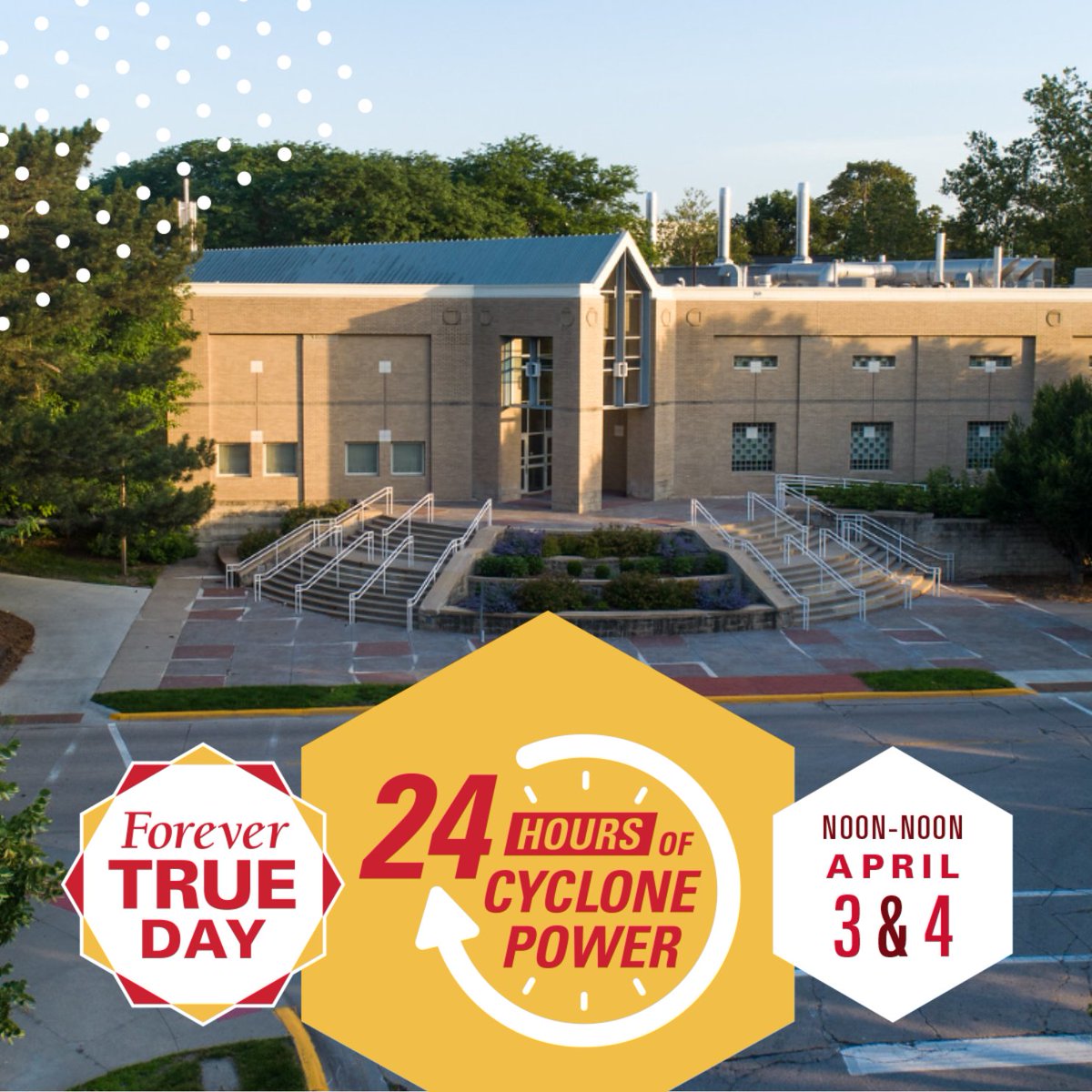 It’s here! Join the Iowa State community today for #ForeverTrueDay, an online giving celebration of 24 hours of Cyclone Power! Show your support for Food Science and Human Nutrition.
forevertrueday.com