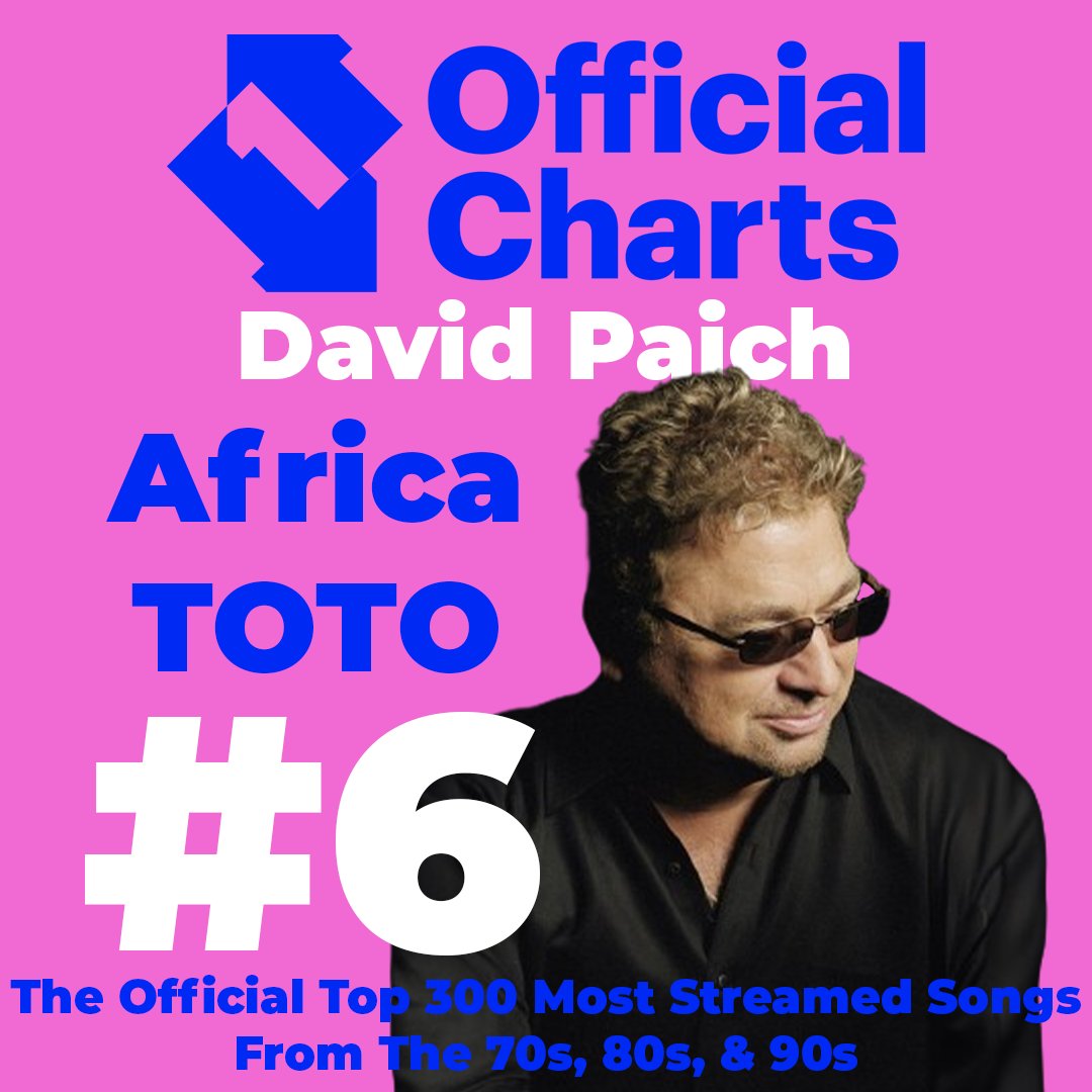 Congratulations to the legendary David Paich for being honored in Official Charts’ list of Top Hits from the 70s, 80s, &amp; 90s with “AFRICA” 🌍🌧️
