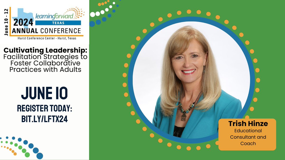 📣 Excited to share our interview with Trish Hinze! Dive into her insights on collaboration and team transformation in our latest blog post. Plus, don't miss her pre-conference session at #LFTX24! Read more: learningforwardtexas.org/post/leading-l…