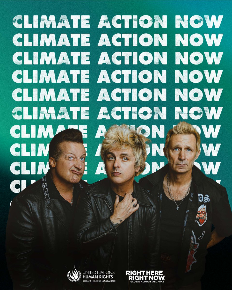 Music has always been about speaking truth to power. Today, with @GreenDay, we're sounding a call for change, for justice, and for a planet that we can proudly hand over to the generations that follow. And we must do so right now because there's no time to waste. @rhrn_climate