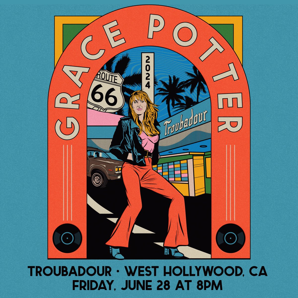 gracepotter's tweet photo. I'm making a very important pitstop at the legendary @thetroubadour ! These tickets are GONNA FLY, so get yer TIX on Route 66! 

Sign up for the presale tickets password! General on sale is this Friday, April 5th at 10 AM PT. https://t.co/6L5gfDk8yr https://t.co/ab0uiDybQ6