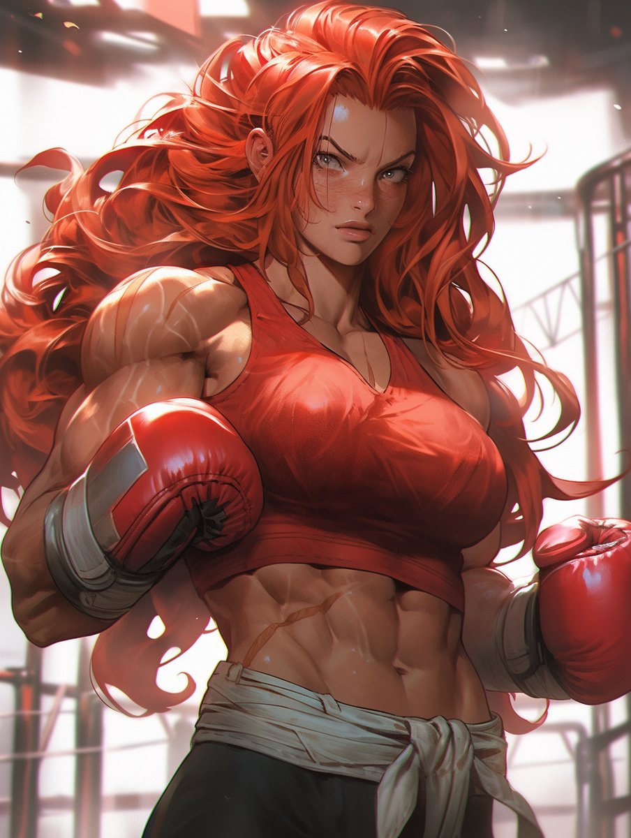 My redhead warrior princess. Are we fighting more or not? More personal art with her on patreon #femaleboxing #strongwomen #AIart #AIArtistCommunity #aiartcommunity #AIArtwork #AIArtGallery #AIイラスト #FemaleFighting #AIgirl #animegirl #stronggirl #mixedboxing #musclegirl #ko