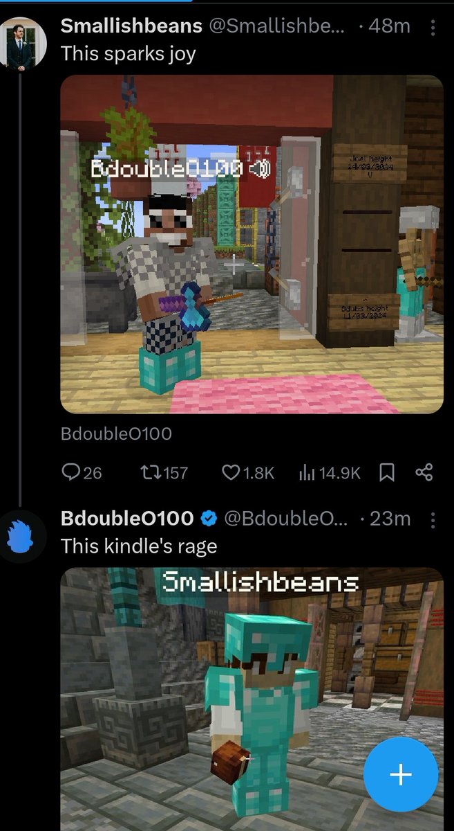 ForkTherapy's tweet photo. thread of screenshots/clips from #hermitcraft10 so far https://t.co/thcltHgZdV