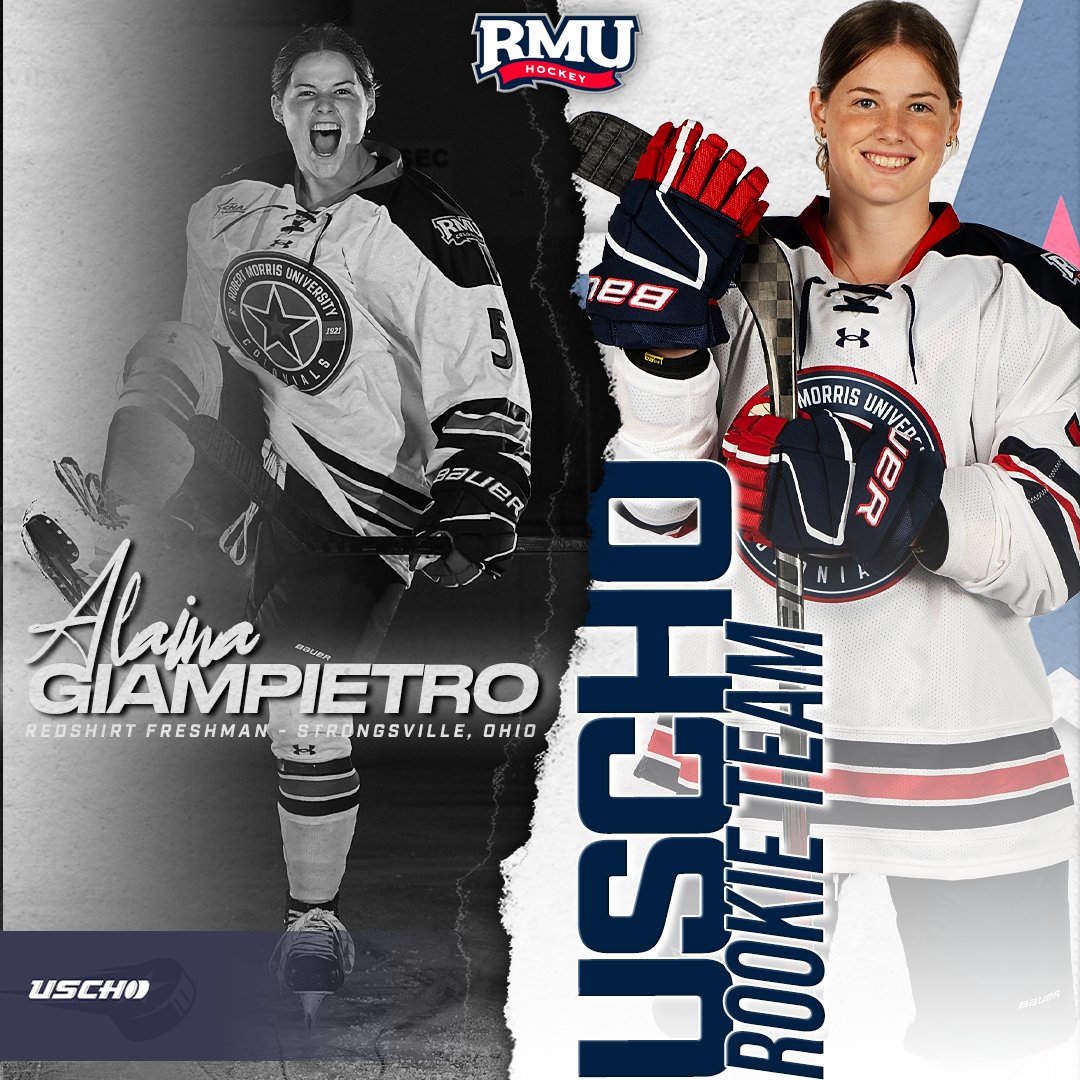 No big deal ... just another honor for Lil G😎👏 NEWS: @alainagiampietr Tabbed to the All-@USCHO Rookie Team - Freshman is the sixth Colonial in program history to earn All-USCHO Rookie Team status 📰: tinyurl.com/3tyf7d52 #BobbyMo #CollegeHockeyAmerica