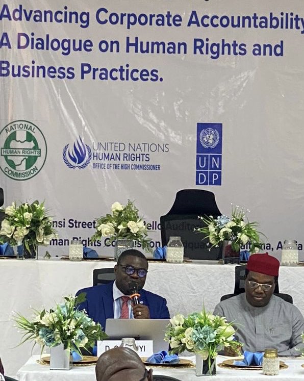 Prof ⁦@dsolawuyi⁩ SAN, Independent Expert ⁦⁦@WGBizHRs⁩ calls for increased funding to ⁦@NhrcNigeria⁩ for effective implementation of the National Action Plan on Business & #HumanRights & a unified approach to addressing #humanrights in business practices