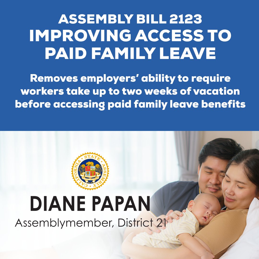 Grateful to my colleagues on the Assembly Committee on Insurance for approving my legislation to improve access to Paid Family Leave for all Californians.