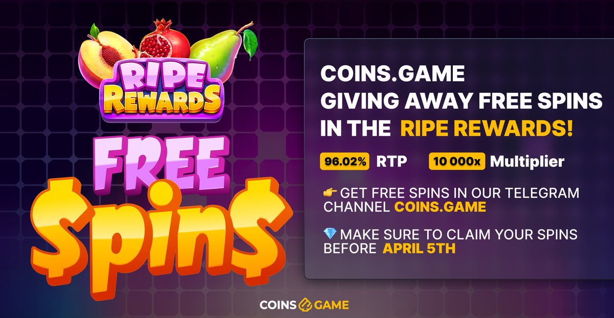 🎉GET FREE SPINS AND A $5 PROMO CODE🎉

GET FREE SPINS👉 bit.ly/3J2dHun 
GIVEAWAY: ✅ Just RT &amp; Like, and Follow for a chance to win $5!

🎁 We'll pick 15 lucky winners at random on 🗓️APRIL 5 and each will receive a $5 promo code