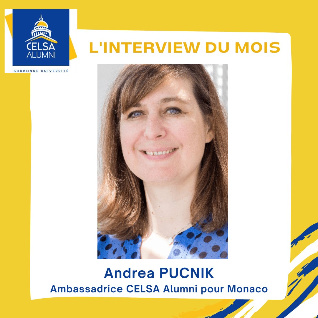 [L'interview du mois} Retrouvez le portrait d'Andrea Pucnik, une de nos ambassadrices #Monaco pour notre Réseau #CELSAAlumni De la finance vers la communication, découvrez à travers cet interview le parcours atypique et inspirant d'Andrea 👉celsa-alumni.com/fr/article/l-i… @CELSA_Officiel