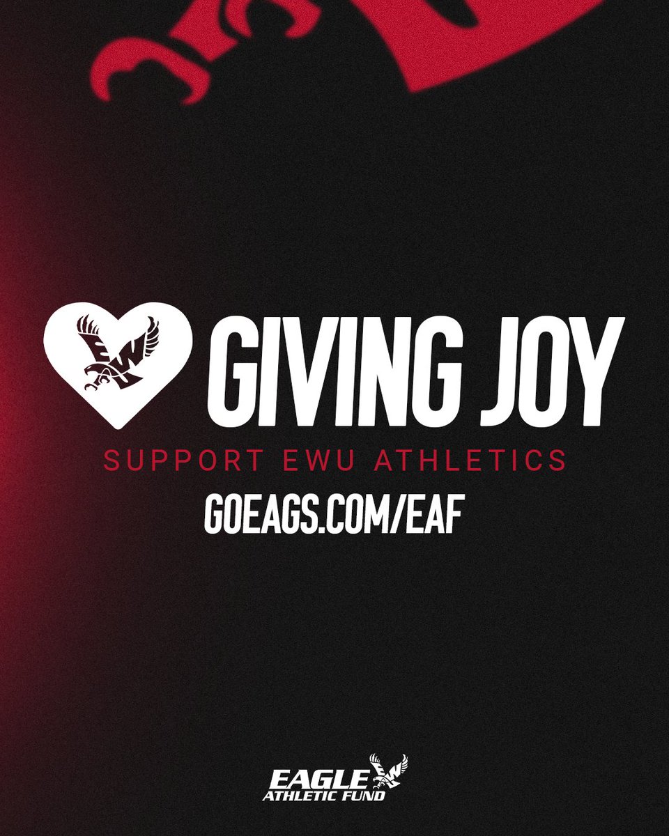 Today is #GivingJoy Day at @EWUeagles! We hope you'll support our student-athletes, programs, and campus community. Visit goeags.com/eaf for more info and join us on May 11 for A Night of Champions in Spokane - learn more at goeags.com/noc