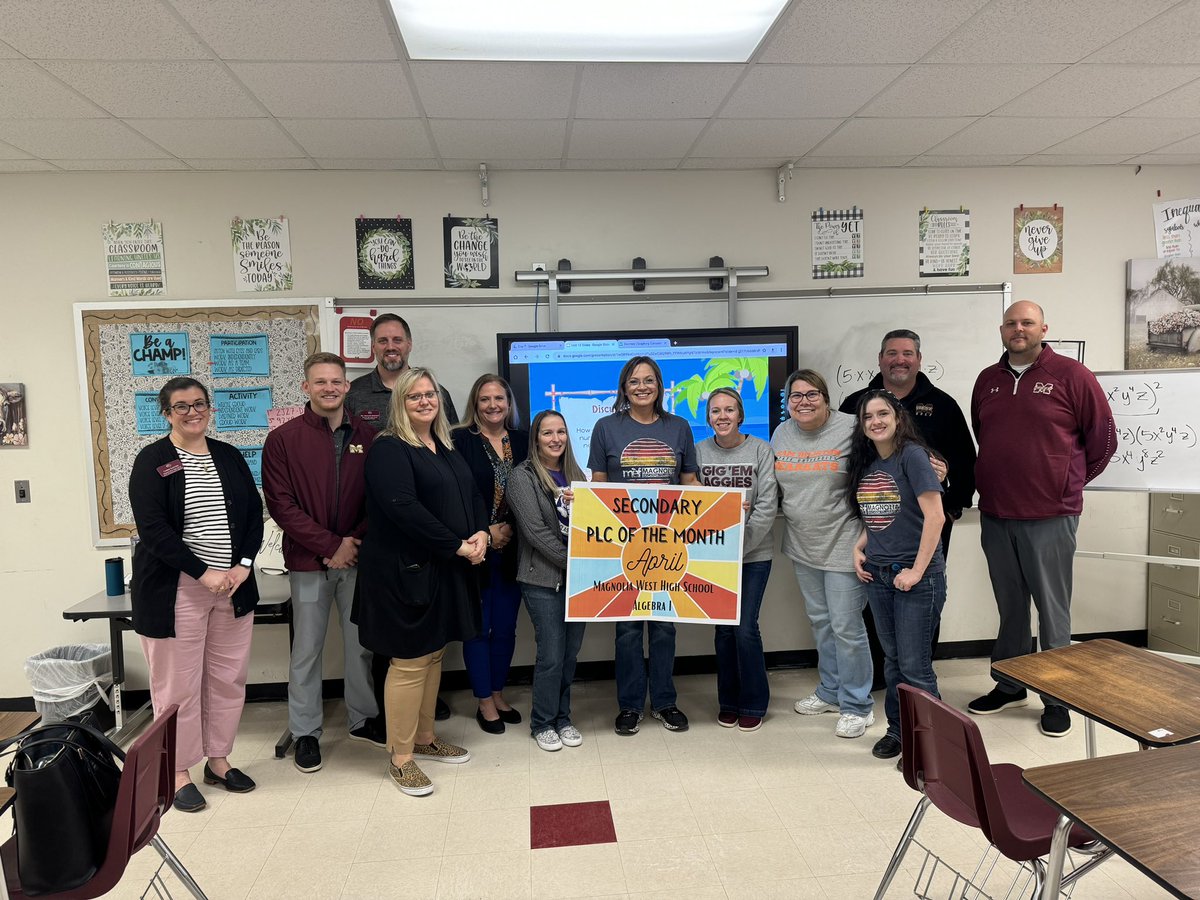 Another district PLC of the month!!! Yes Algebra 1 team!!!