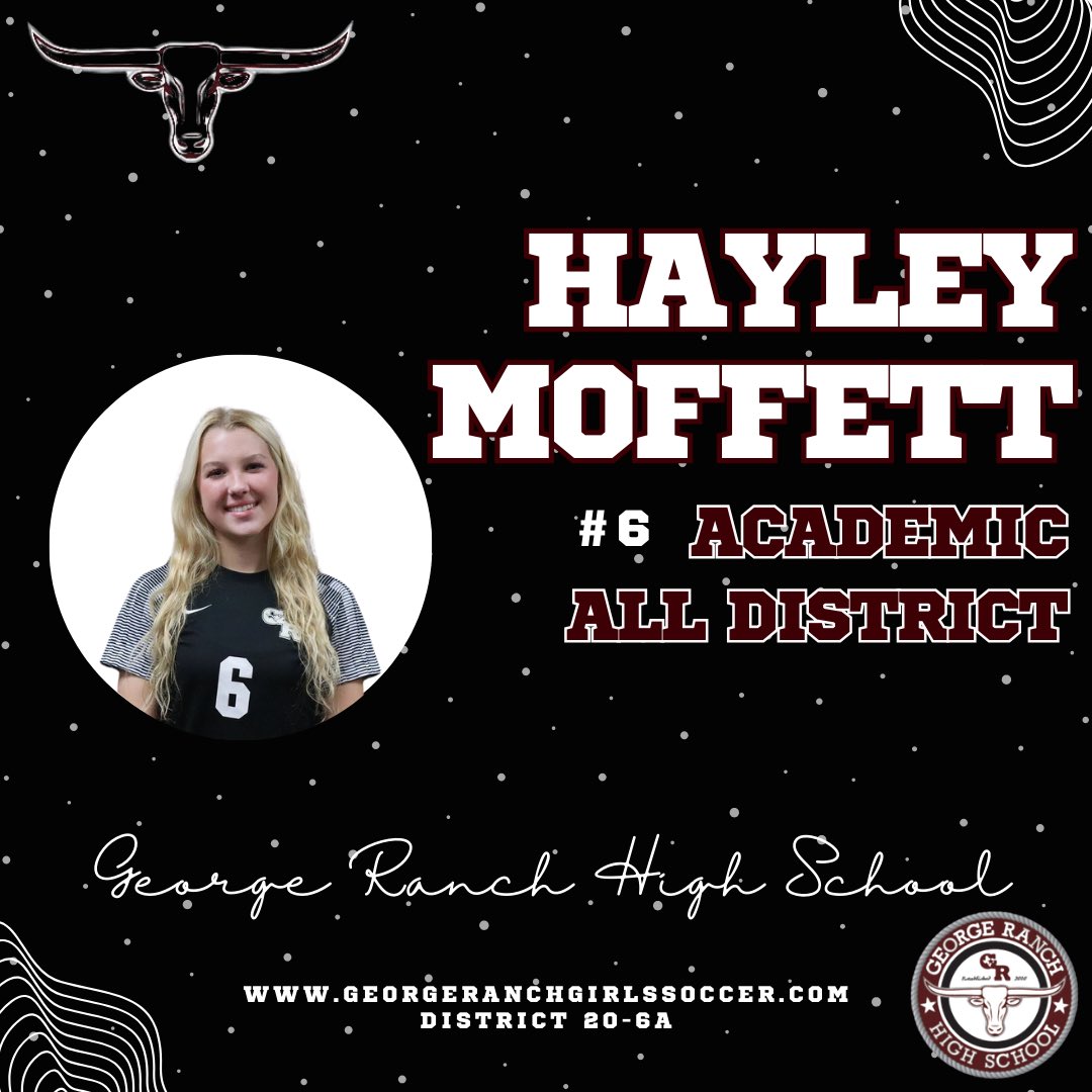 🔥 HAYLEY MOFFETT #6 🔥 1st Team All District and Academic All District District 20-6A @CoachADutch @pinkpatterson #WeAreGR #ohoh #oneherdoneheartbeat