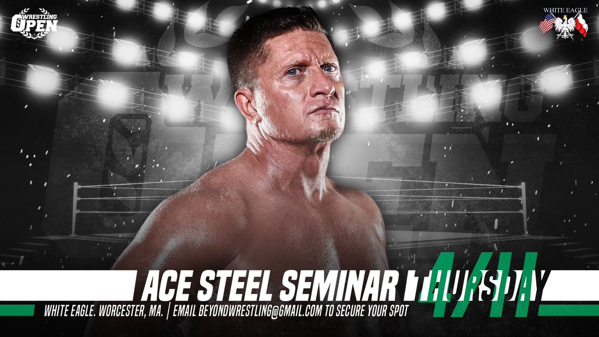 BREAKING: @BIOProWrestling will host an Ace Steel seminar prior to @WrestlingOpen next Thursday afternoon, 4/11/24 at White Eagle in Worcester. Spots are limited - email beyondwrestling@gmail.com ASAP to sign up!