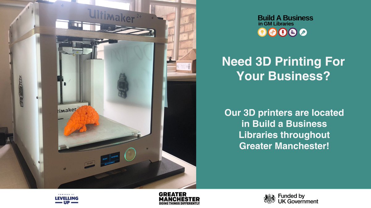 Did you know about our 3D Printing service? Visit your local Build a Business library for information on how to use our #3Dprinters for your business! For more info, visit visit bit.ly/4cieu7L #businessresources #startupservices #businessupport @BIPCGM @GMLibraries