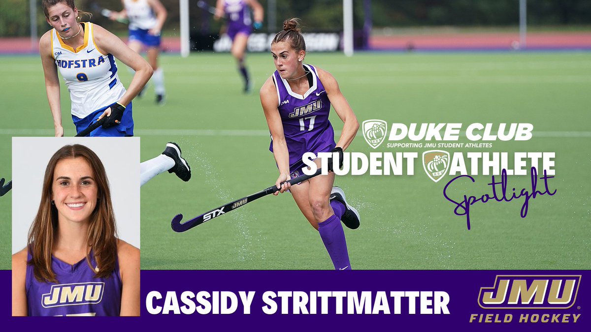 National Student-Athlete Day is April 6 - but we're celebrating their accomplishments all month! 𝐂𝐚𝐬𝐬𝐢𝐝𝐲 𝐒𝐭𝐫𝐢𝐭𝐭𝐦𝐚𝐭𝐭𝐞𝐫, a captain of @JMUFieldHockey & SAAC Board executive! Read about her journey as a scholarship recipient. 🔗 ow.ly/K8ji50R3nFp #GoDukes