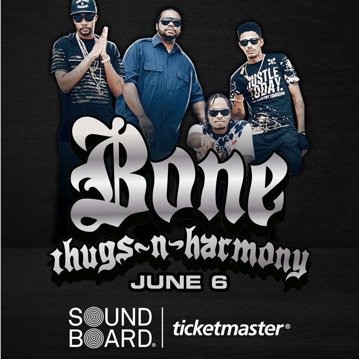 Catch Bone Thugs-N-Harmony as they take the Sound Board June 6! Grab your tickets now! 🎫👉 playm.cc/3ONjqYa