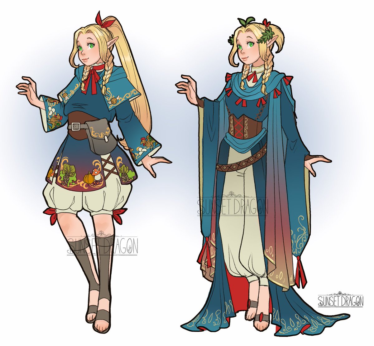 _SunsetDragon_'s tweet image. Why do I even bother posting when apps constantly go down 😓 ANYWAY Marcille from #DeliciousinDungeon