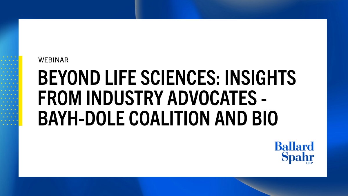 Join Kenneth Sonnenfeld, Ph.D., Kate Belinski, John Stanford, and Hans Sauer for part two of our #webinar exploring the new era of March-In Rights under the Bayh-Dole, particularly impacts on life science and #education. Learn more and register here: bit.ly/4aI2avN