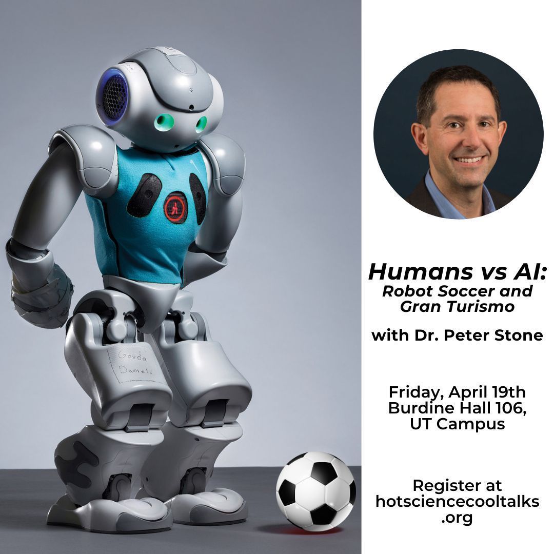 Advancements in AI have unleashed astonishing capabilities, but it is not magic. Peter Stone reveals his insights into cutting-edge AI and robotics and explores how they may reshape our world. Registration is open:buff.ly/4aRLAtR #HSCT #HotScienceCoolTalks #TexasAI