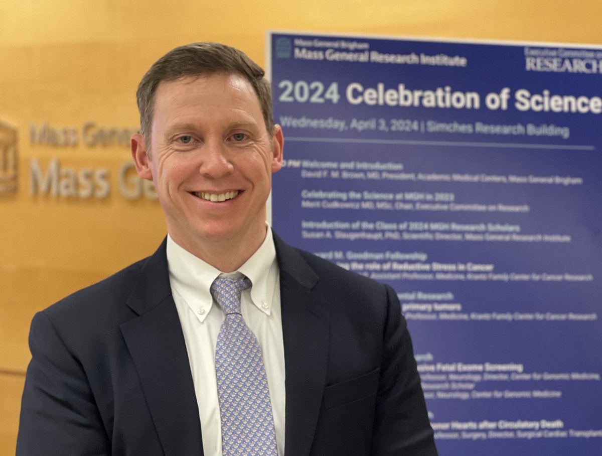 This has been a big day for our Department! We are so pleased that @GavinPDunn, neurosurgical oncologist and immunotherapy leader in our Dept., was recognized today as an MGH Research Scholar through the @MGH_RI. Congratulations Dr. Dunn!