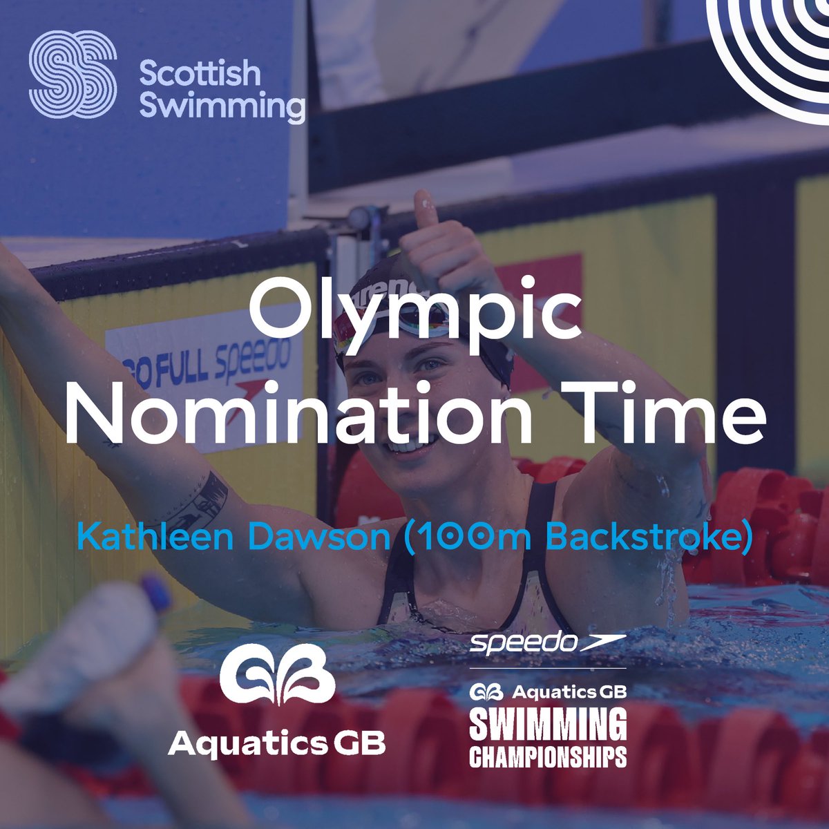 She’s done it!! 👏💙 After a challenging few years with injury, Kathleen Dawson (@UofSSwim) sets a time under the Olympic Qualification standard in her fastest swim since Tokyo! 🇫🇷 Awesome job Kathleen 🏴󠁧󠁢󠁳󠁣󠁴󠁿