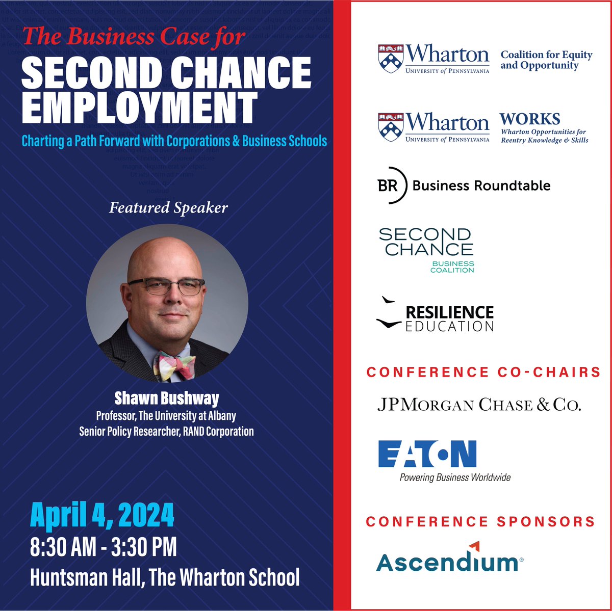 Proud of my colleague @BushwayShawn who is a Keynote speaker at the Warthon School on his #research about #myths of #hiring people with #criminalRecords @RockefellerColl @ualbany