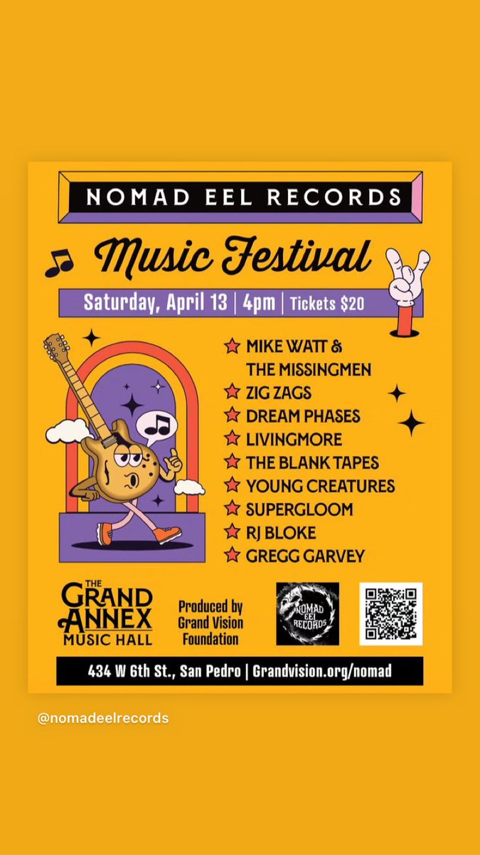 Advance tickets for Nomad eel fest in San Pedro at 20.00 check out this line up