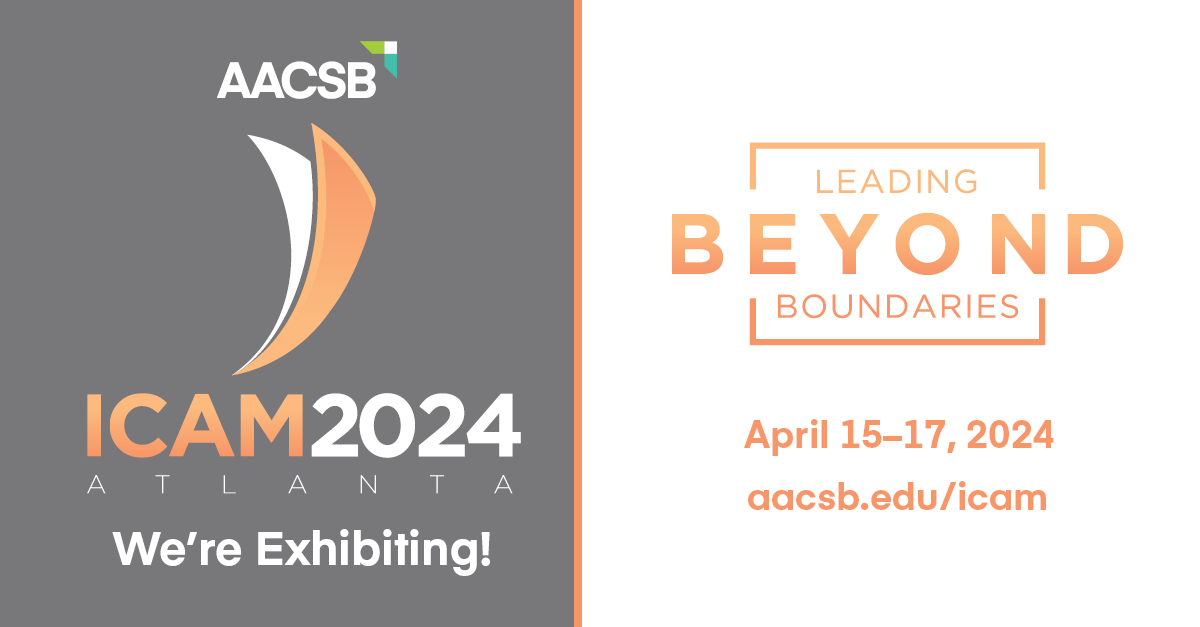 👋 Join PRME at ICAM 2024! PRME Secretariat will be attending AACSB's International Conference and Annual Meeting (#ICAM) in Atlanta, GA on 15–17 April as an exhibitor. If you plan to be in attendance, please stop by!