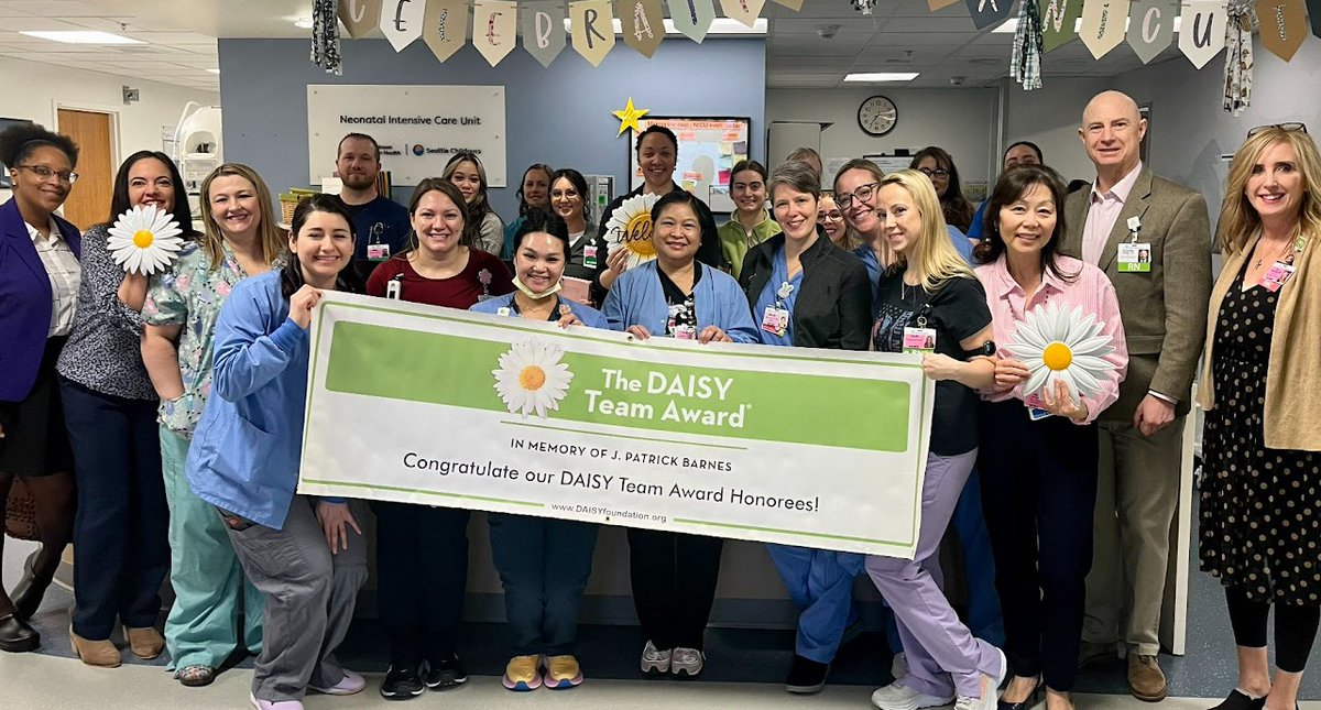 Congratulations to the St. Joseph Medical Center NICU nurses. including Kimberlee Carson, RN. Margaret Chapman, RN. Rebecca McDonald, RN. Jasmine Tung, RN, and Heidi Welch, RN on receiving a DAISY Award!