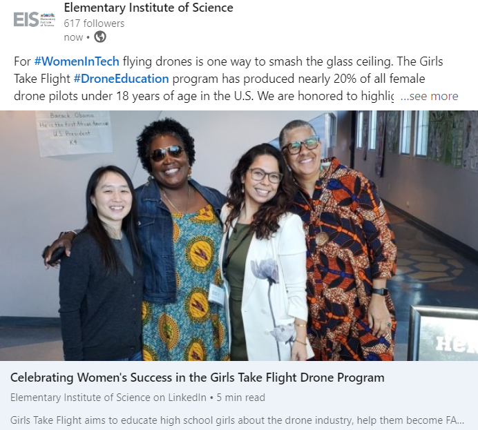 Honoring San Diego women in #DroneEducation who are smashing the glass ceiling of #technology careers.

linkedin.com/pulse/celebrat…