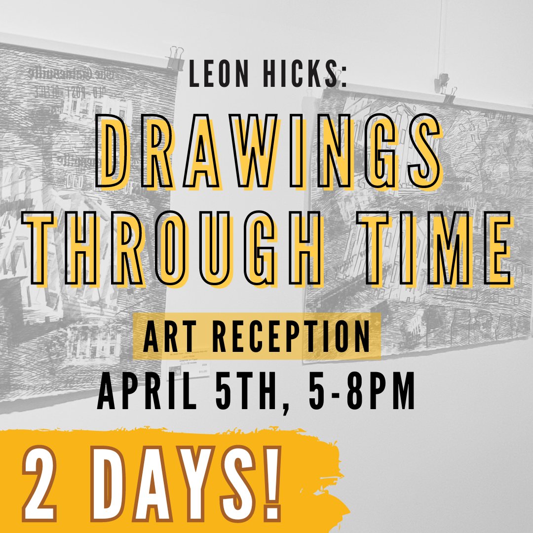 The final art reception for Leon Hicks' exhibition 'Drawings Through Time' is in 2 days! Join us on April 5th from 5-8pm for free refreshments and charcuterie!
#tallahassee #art #artists #artgallery #tallahasseearts #floridagallery #leonhicks #artforsale  #thingstodointallahassee