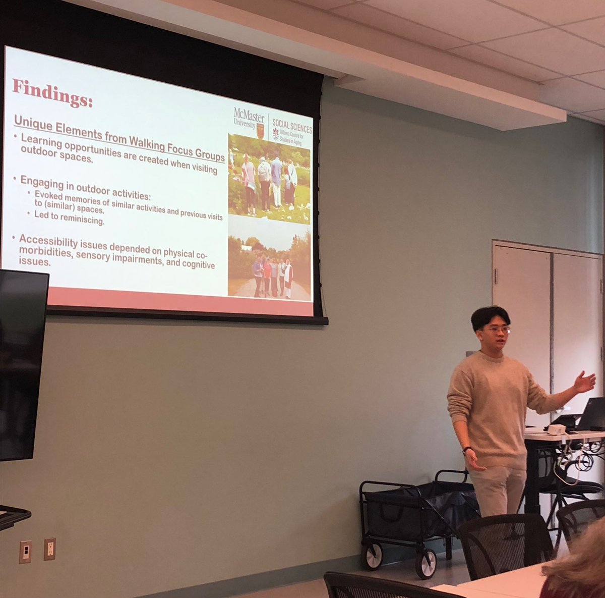 GilbreaSHARE's tweet photo. #ThankYou to Dylan Lu for presenting to the @gilbrea #Research and #Knowlede Translation group today about your Karl Kinanen #Scholarship work on "Outdoor Based Support and Care for People Living with #Dementia "
#Student #Presentation #McMaster https://t.co/Bkh7kSAdKy