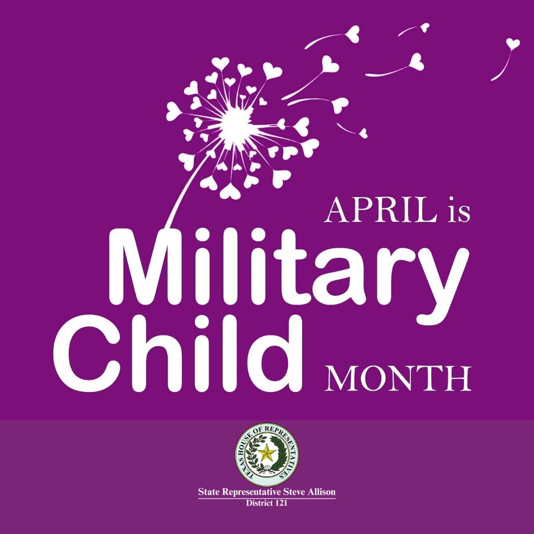 Our servicemen and women, and their families, make sacrifices for our country. The military child is often overlooked in these sacrifices, and that's why we honor their strength in April.