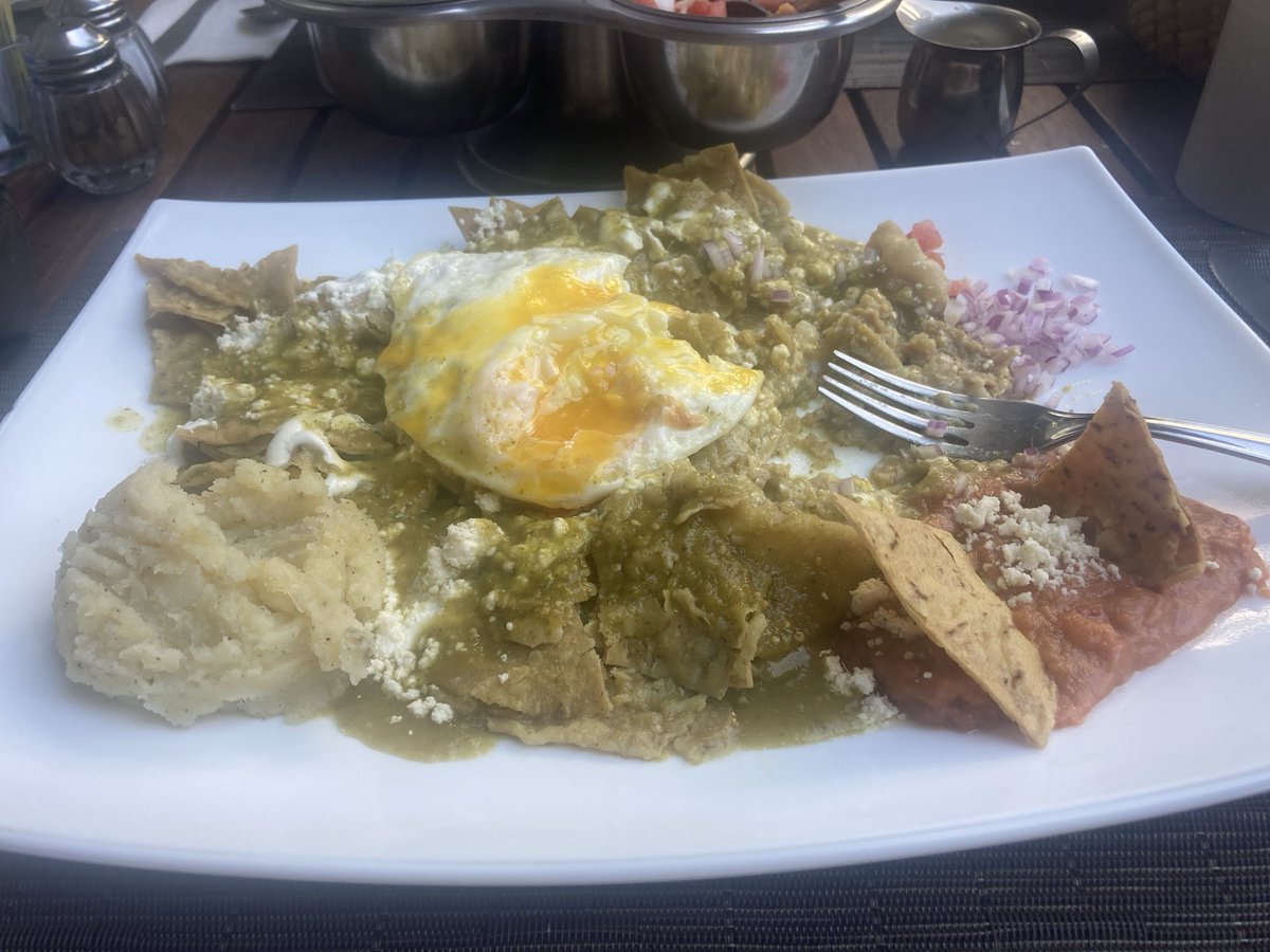 Yummy chilaquiles for breakfast in #Puerto Vallarta