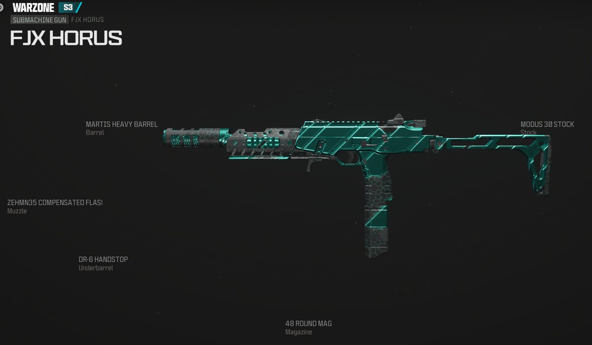 🚨 *FJX HORUS* NEW SMG META FOR SEASON 3 WARZONE 🚨

Fast TTK, good range, and good mobility. Try this over the HRM! 👀