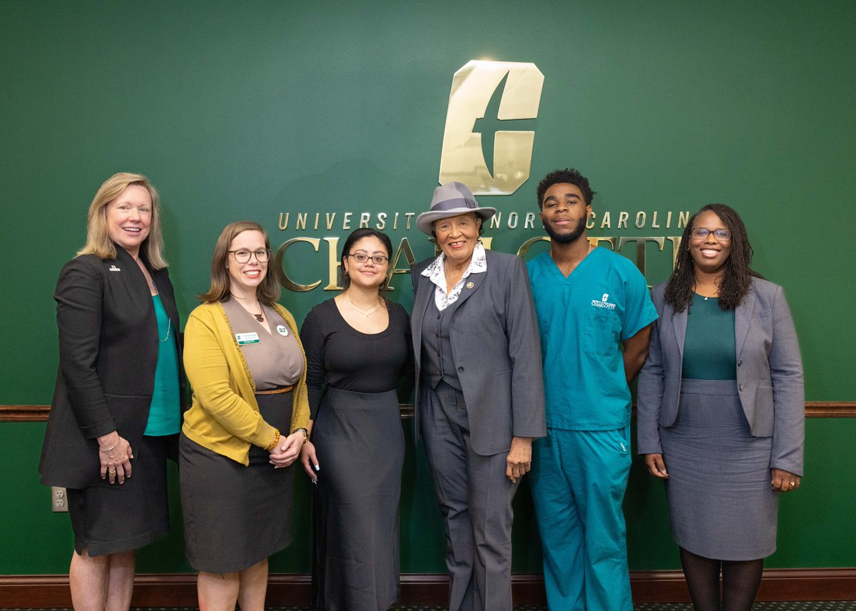 We welcomed Congresswoman Alma Adams and her staff to campus recently. This was a chance for her to hear from faculty and students about some of the great things happening at Charlotte.