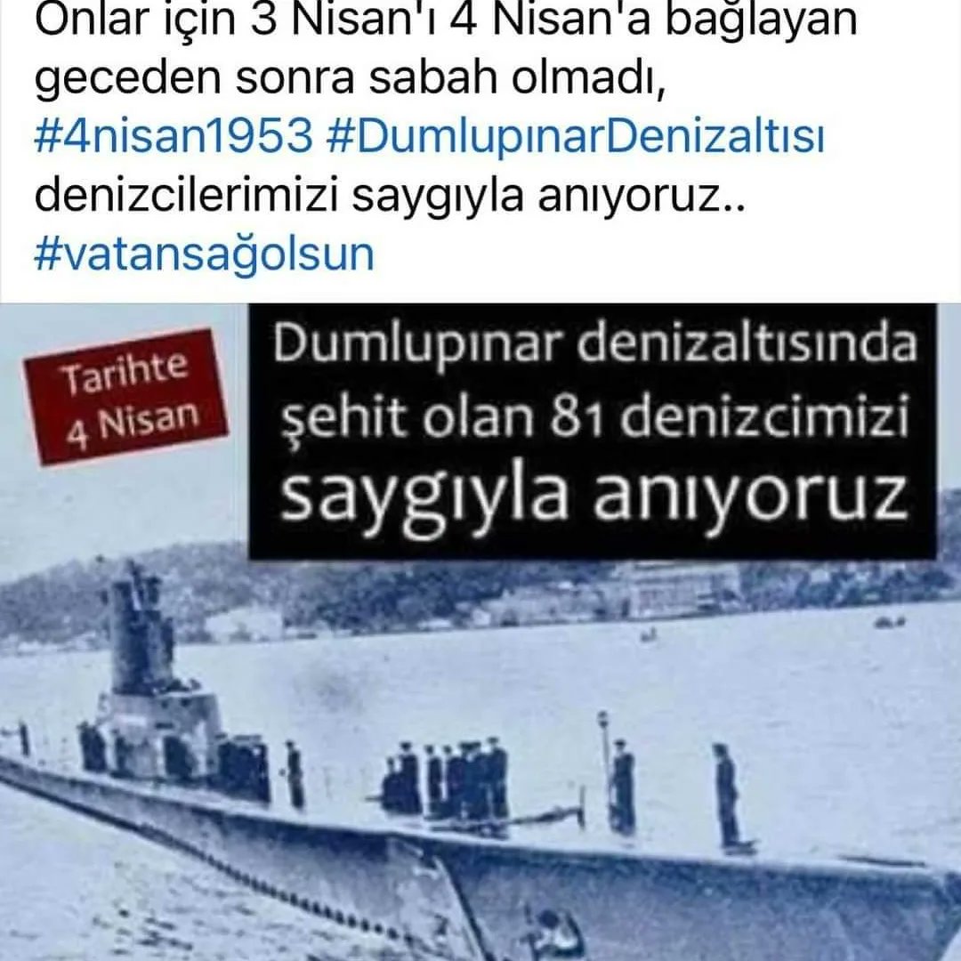 4 Nisan, Deniz Şehitlerini Anma Günü, hüzünle, üzüntüyle, saygıyla, minnetle... #Assubaylar @temadankara @tcsavunma @dzkk1081 @TesudMerkez @RTErdogan @tsk_genelkurmay