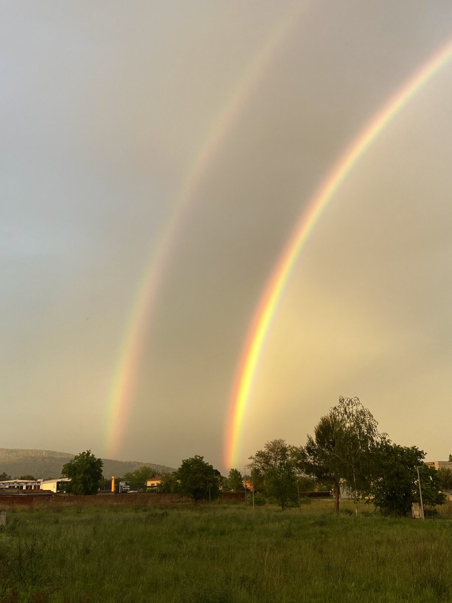 Feliç dia mundial de l’Arc de Sant Martí. Encara recordo aquest, caçat a Besalú la primavera passada. 🌈 #Besalú #Garrotxa @eltempsTV3 @meteocat @TomasMolinaB @MeteoMauri @alexmegapc @P4Estacions @Aj_Besalu