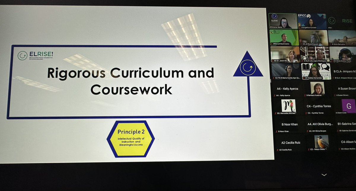 Exciting to offer Session 2 of Developing and Strengthening Programs and Services for Long-Term English Leaners! Thanks to the EWIG/EPICC grant, we are able to offer these high-quality PLs at no cost! Thanks to our presenters from #ELRISE Great job! #SBCSS #CDE #EPICCZONEB