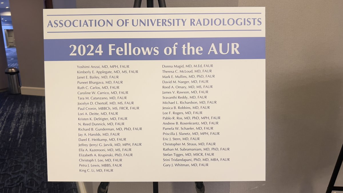 Congratulations to all of the @AURtweet 2024 Fellows. If you're at #AUR24, please wish these outstanding professionals well and come see us at our booth. We're in the hallway outside the ballroom.