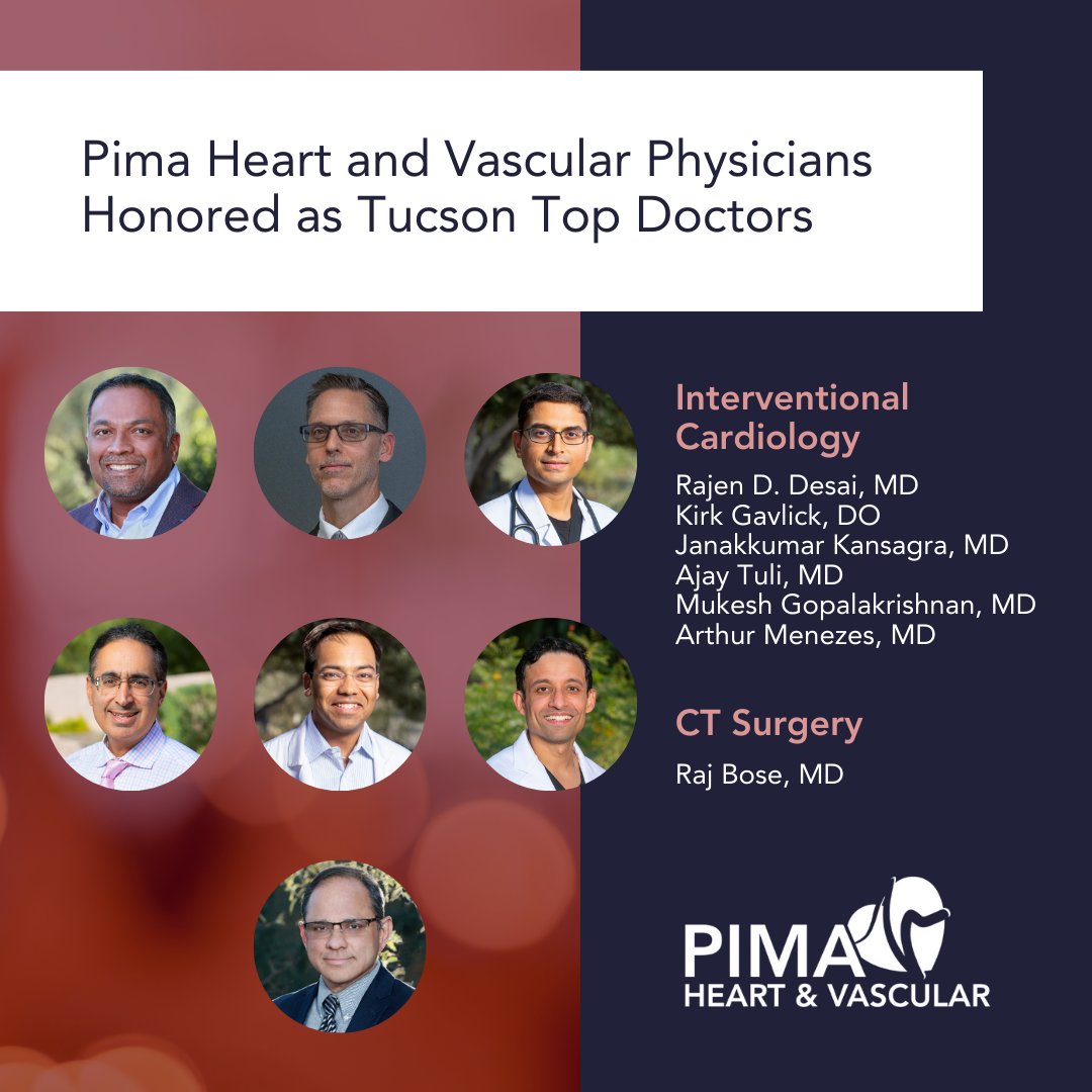 PimaHeartAndVascular (@tweetpimaheart) on Twitter photo 🎉 Excited to announce 24 of our doctors at Pima Heart and Vascular are 2024 Tucson Top Docs by <a href="/TucsonLifestyle/">TucsonLifestyle</a>! 🌟
Congrats to our esteemed physicians! See who made the list here: pimaheartandvascular.com/2024/04/01/pim…
#PimaHeartAndVascular #TucsonTopDocs #USHV #TucsonLifestyleMagazine 🎉 Excited to announce 24 of our doctors at Pima Heart and Vascular are 2024 Tucson Top Docs by <a href="/TucsonLifestyle/">TucsonLifestyle</a>! 🌟
Congrats to our esteemed physicians! See who made the list here: pimaheartandvascular.com/2024/04/01/pim…
#PimaHeartAndVascular #TucsonTopDocs #USHV #TucsonLifestyleMagazine