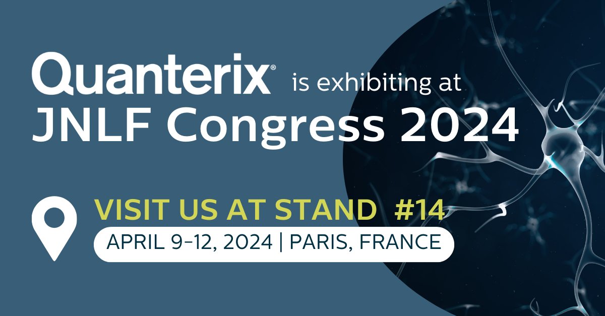 Excited to announce our participation in the French Language Neurology Days (JNLF) in Paris! Visit booth #14 to explore our advancements in biomarker detection technology. #JNLF #Neurology #Biomarkers #Innovation