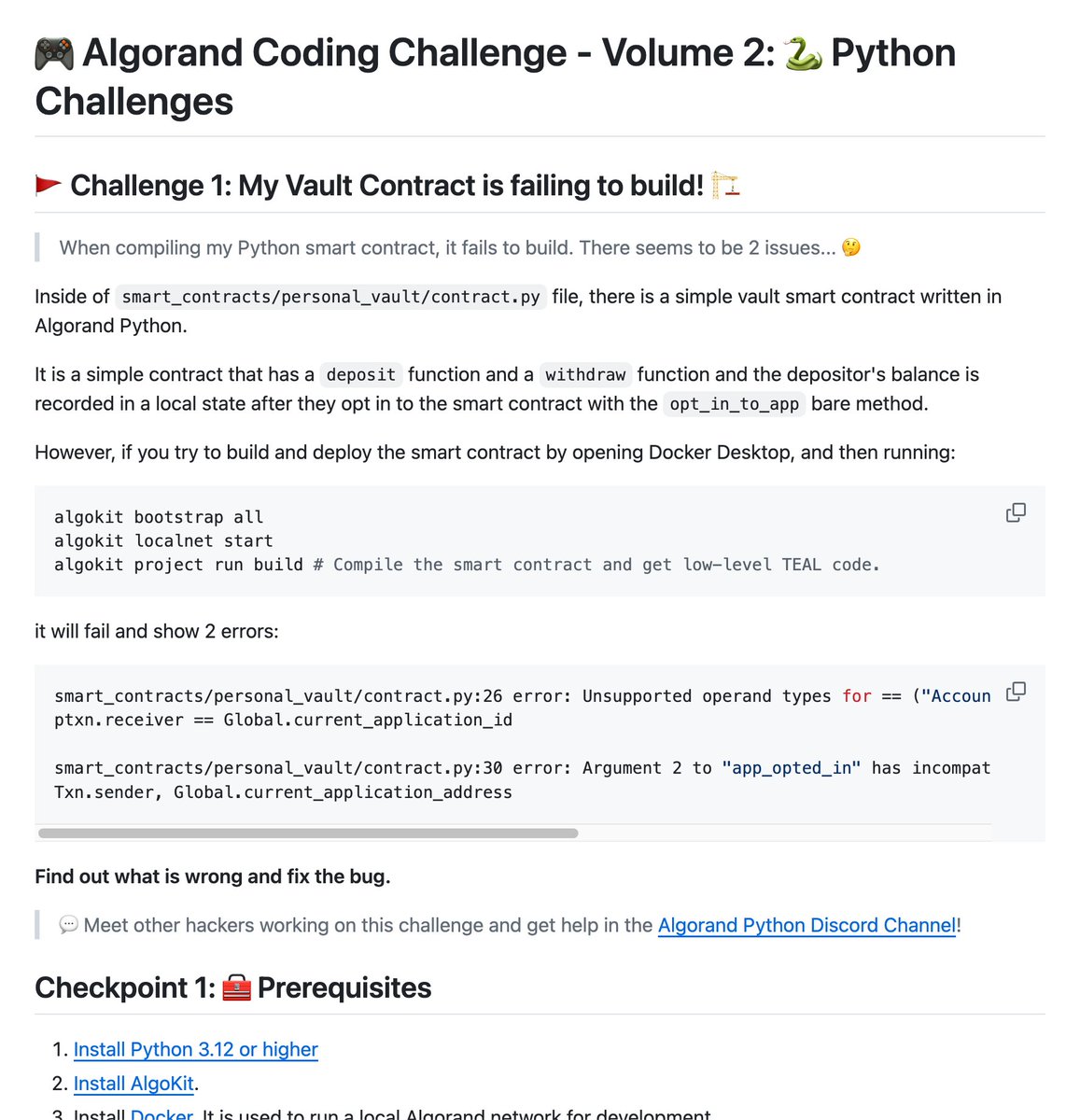 chriskim_dev's tweet image. The 1st Python #AlgoCodingChallenge is LIVE!

If you have been looking for a reason to give #PythonOnAlgo a shot, this is the best place to start. 

Learn Python, fix the bug, and get this beautiful verifiable certificate designed by @MaarsComics 

We minted 100. 

900 ppl signed