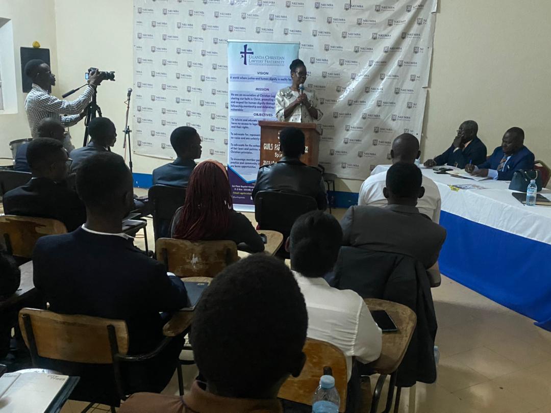 I had an opportunity to be the chief guest at @NkumbaUni School of Law Fellowship leaders handover under the theme: Defending the weak and fatherless as lawyers. I'll share the one take away I gave the leaders; Be ambassadors of Integrity and justice everyday 🙏