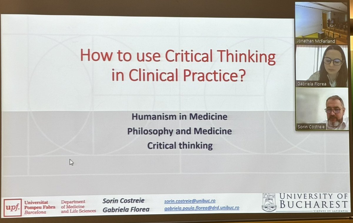 Thanks to Sorin Costreie and Gabriela Florea @UNIBUC for their fascinating interactive session @UPFbiomed @UPFBarcelona @AQGimbernat @ManuelPera11 @hospitaldelmar @AmicsHMar @DoctorHumanist @OuraniaVarsou