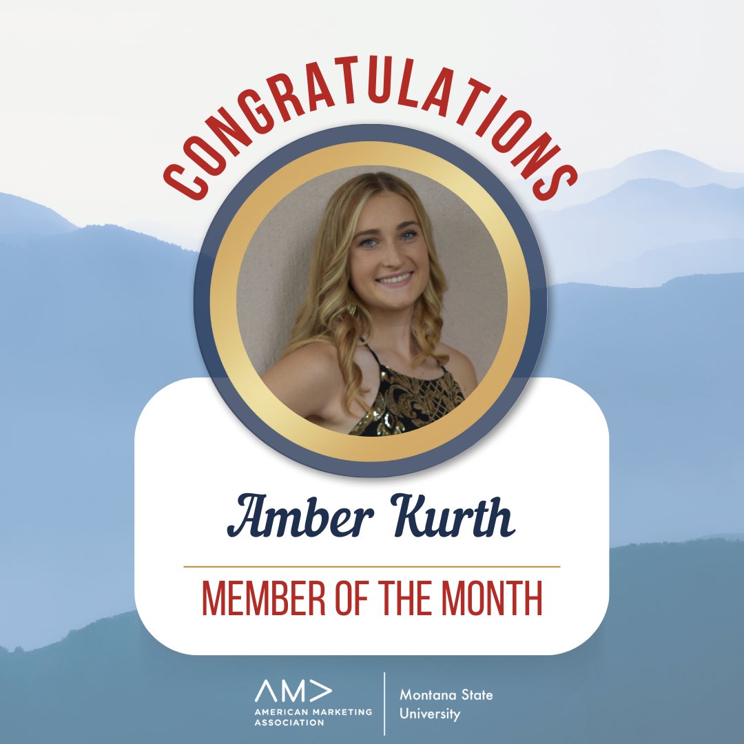 AMAMontanaState's tweet photo. Congratulations to our February and March Members of the Month: Amber Kurth - February &amp; Ian De Faria - March. Thank you for your hard work for AMA! https://t.co/UTcXTL0AoA